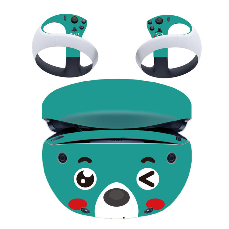 Panda On Green Emoji Stickers PS VR2 Skin Sticker Cover