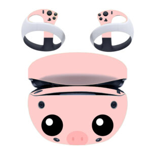 Pink Pig Cartoon Face PS VR2 Skin Sticker Cover