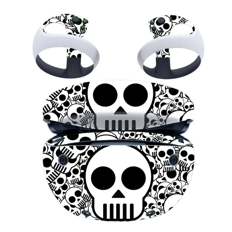 Black And White Skull Pattern PS VR2 Skin Sticker Cover