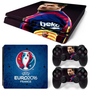 Lionel Messi And UEFA Euro 2016 France PS4 Slim Skin Sticker Cover