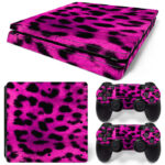 Pink Leopard Print PS4 Slim Skin Sticker Decal