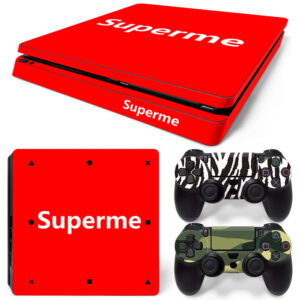 Supreme On Red PS4 Slim Skin Sticker Decal