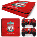 Liverpool Football Club Symbol On Red PS4 Slim Skin Sticker Cover