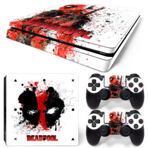 Deadpool Eyes Black And Red Art PS4 Slim Skin Sticker Decal