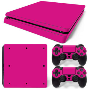 Dark Pink Color PS4 Slim Skin Sticker Cover