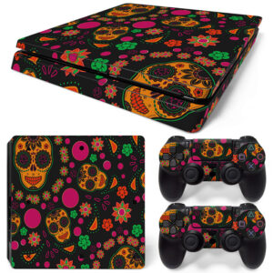 Day Of The Dead Pattern PS4 Slim Skin Sticker Cover