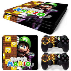 Super Mario With Dark- light Device PS4 Slim Skin Sticker Decal