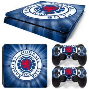 Rangers Football Club Symbol On Blue PS4 Slim Skin Sticker Cover