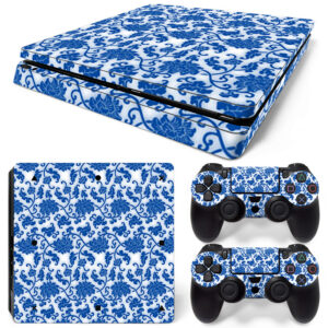 Blue And White Porcelain pattern PS4 Slim Skin Sticker Decal