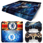 Chelsea F.C. Symbol Art And Players PS4 Slim Skin Sticker Decal