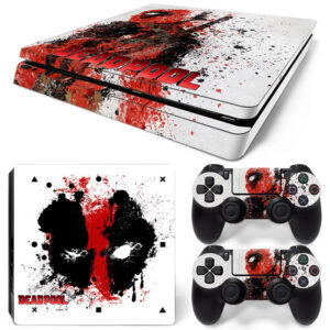 Deadpool Splatter Art PS4 Slim Skin Sticker Cover