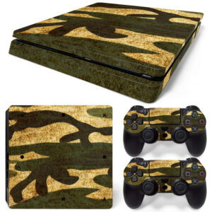 Green And Brown Camouflage Pattern PS4 Slim Skin Sticker Decal