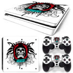 Skull Gothic Vector Art PS4 Slim Skin Sticker Cover