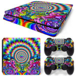 Psychedelic Art PS4 Slim Skin Sticker Cover