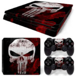 Punisher Skull Symbol Art PS4 Slim Skin Sticker Cover