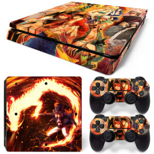 Anime One Piece Fire Art PS4 Slim Skin Sticker Cover