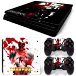 Deadpool Blood Art PS4 Slim Skin Sticker Decal