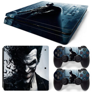 The Joker face Art And Batman PS4 Slim Skin Sticker Cover