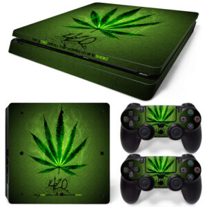 Weed 420 Leaf Art PS4 Slim Skin Sticker Decal