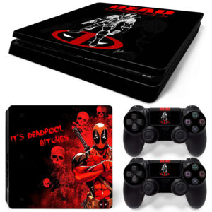 Deadpool And Skull Art PS4 Slim Skin Sticker Decal