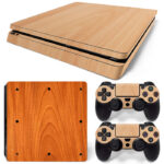 Wood Grain Double Color Texture PS4 Slim Skin Sticker Cover