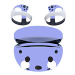 Blue Bear Face Cartoon PS VR2 Skin Sticker Cover