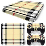 Burberry Pattern PS4 Slim Skin Sticker Decal