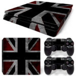 British Flag Art PS4 Slim Skin Sticker Cover