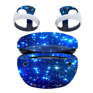 Blue With Glitter Star Galaxy PS VR2 Skin Sticker Decal