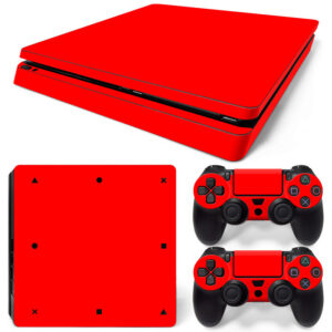 Red Color Skin Sticker For PS4 Slim