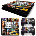 Grand Theft Auto V PS4 Slim Skin Sticker Decal Design 3