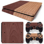 Wood Grain Double Color Texture PS4 Slim Skin Sticker Decal