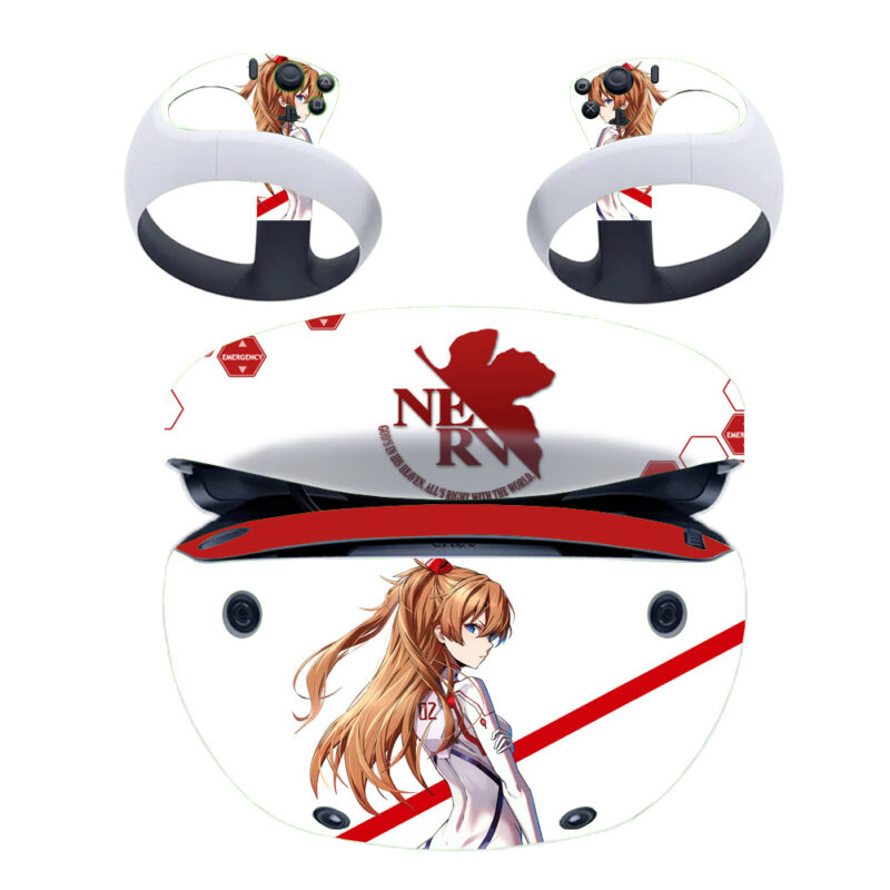 NERV And Asuka Langley Sohryu PS VR2 Skin Sticker Cover