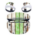 White With Green Wood Texture PS VR2 Skin Sticker Cover