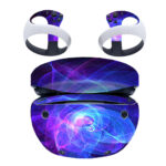 Blue Pink Swirl Lines PS VR2 Skin Sticker Decal