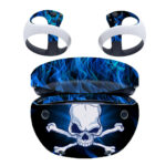 Skull With Blue Flame PS VR2 Skin Sticker Decal