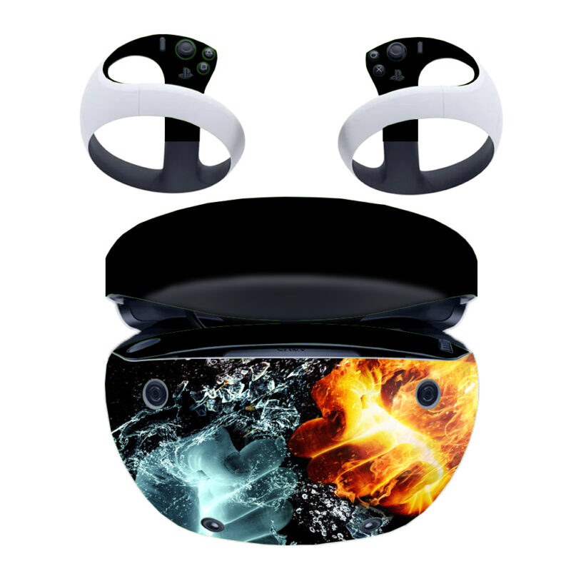 Fire And Water Hands PS VR2 Skin Sticker Cover