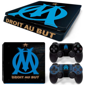 Droit Au But Symbol On Black PS4 Slim Skin Sticker Cover