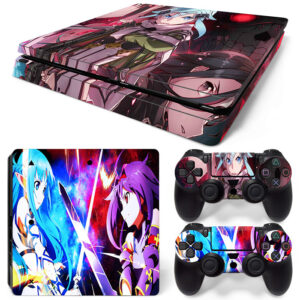 Asuna And Yuuki Sword Art PS4 Slim Skin Sticker Cover