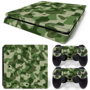 Green Camo Soldier Pattern PS4 Slim Skin Sticker Decal