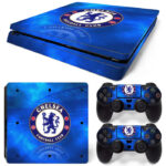 Chelsea Football Club Symbol On Blue PS4 Slim Skin Sticker Decal