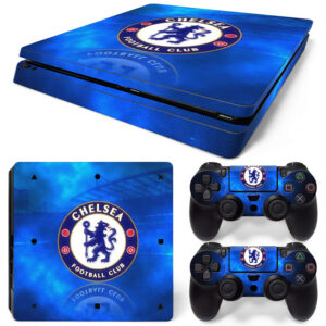 Chelsea Football Club Symbol On Blue PS4 Slim Skin Sticker Decal