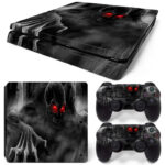 Scary Monster Red Eye Skull Art PS4 Slim Skin Sticker Decal