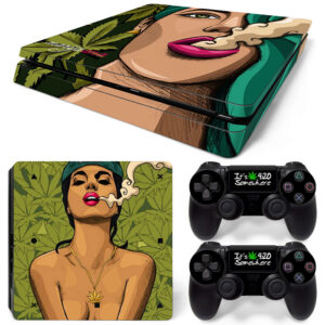 Marijuana It's 4.20 Somewhere PS4 Slim Skin Sticker Decal Design 1