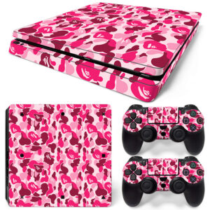 Pink Camouflage Camo PS4 Slim Skin Sticker Decal