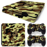 Brown Camouflage Pattern PS4 Slim Skin Sticker Decal