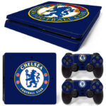 Chelsea Football Club Symbol On Dark Blue PS4 Slim Skin Sticker Decal