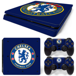 Chelsea Football Club Symbol On Dark Blue PS4 Slim Skin Sticker Decal