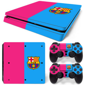 FC Barcelona Symbol Blue And Pink Art PS4 Slim Skin Sticker Cover