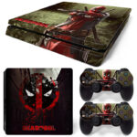 Deadpool Splatter Symbol Art PS4 Slim Skin Sticker Decal